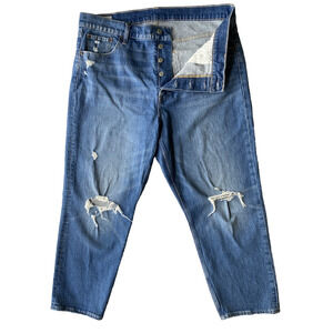 Gap Jeans Womens Size 18 Distressed Denim Cheeky Straight Pants Normcore School